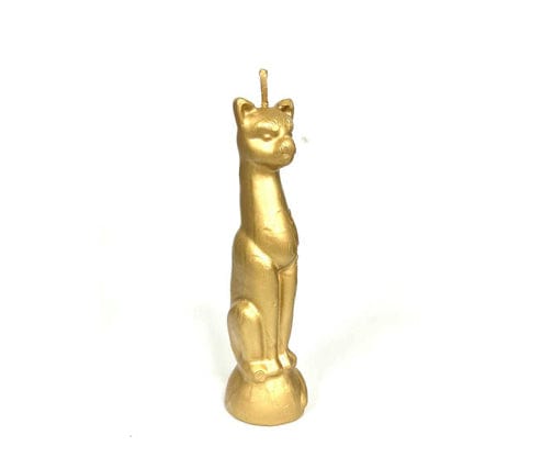 Gold  Cat Candle